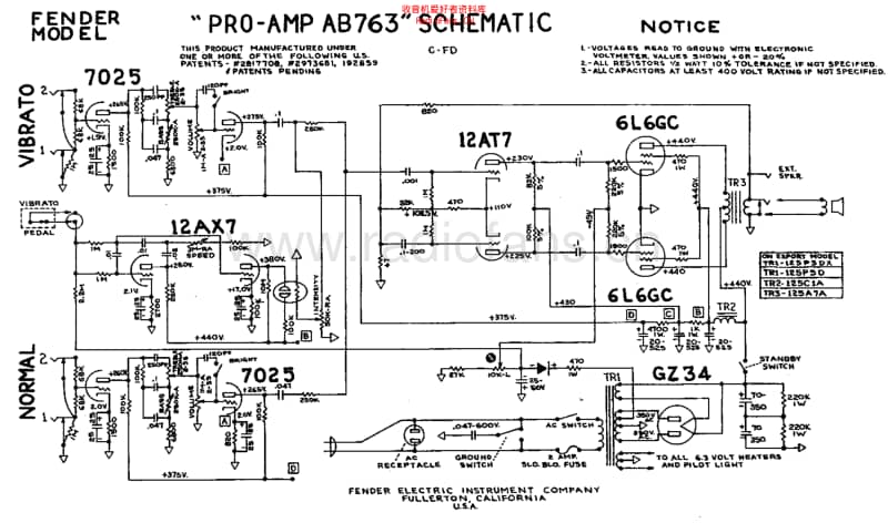 Fender_pro_ab763_schem 电路图 维修原理图.pdf_第1页