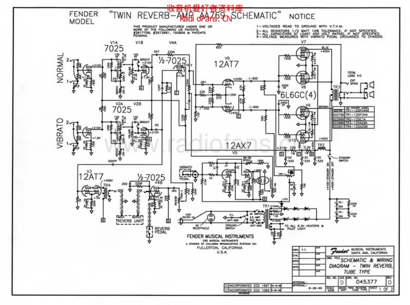 Fender_twin_reverb_aa769_schem 电路图 维修原理图.pdf_第1页