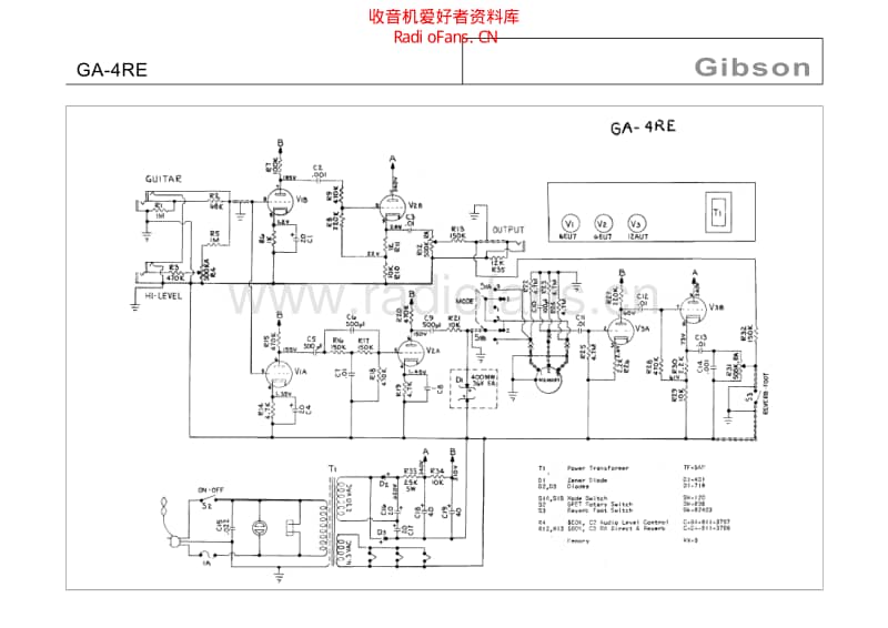 Gibson_ga_4re 电路图 维修原理图.pdf_第1页