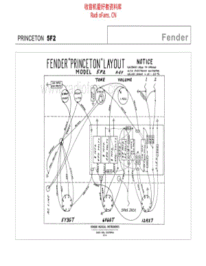 Fender_princeton_5f2 电路图 维修原理图.pdf