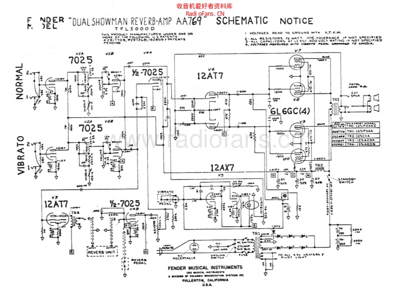 Fender_dualshowmanreverb_aa769_schem 电路图 维修原理图.pdf_第1页