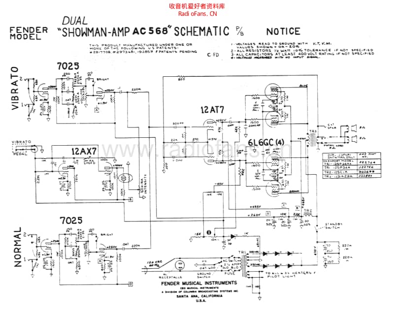 Fender_showman_ac568_schem 电路图 维修原理图.pdf_第1页