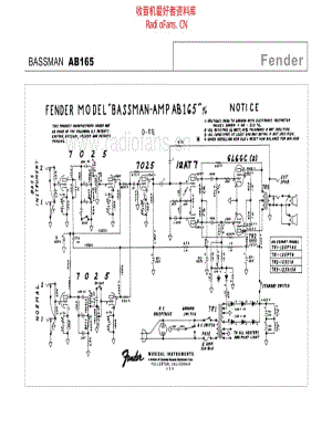 Fender_bassman_ab165 电路图 维修原理图.pdf