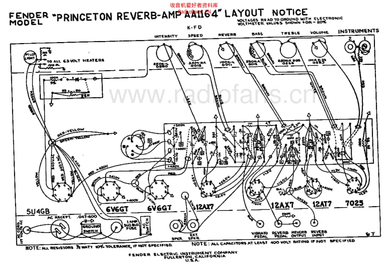 Fender_princeton_reverb_sf_aa1164 电路图 维修原理图.pdf_第2页