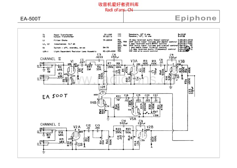 Gibson_ea_500t 电路图 维修原理图.pdf_第1页