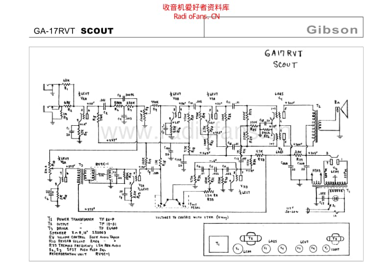 Gibson_ga_17rvt_scout 电路图 维修原理图.pdf_第1页