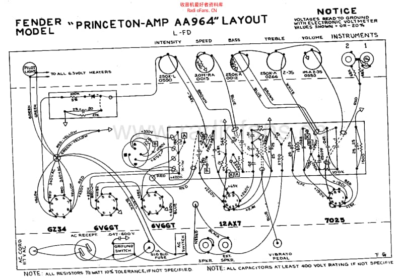 Fender_princeton_aa964_schem 电路图 维修原理图.pdf_第2页