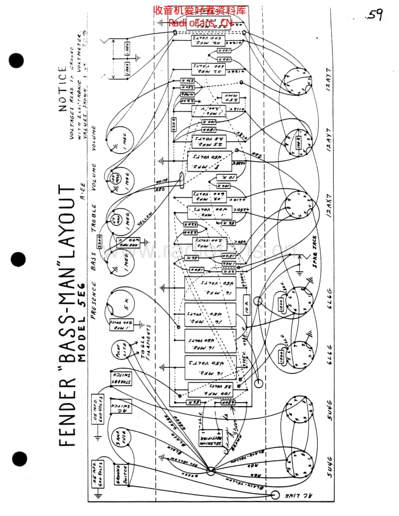 Fender_bassman_5e6_2 电路图 维修原理图.pdf_第2页