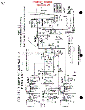 Fender_showman_6g14b 电路图 维修原理图.pdf