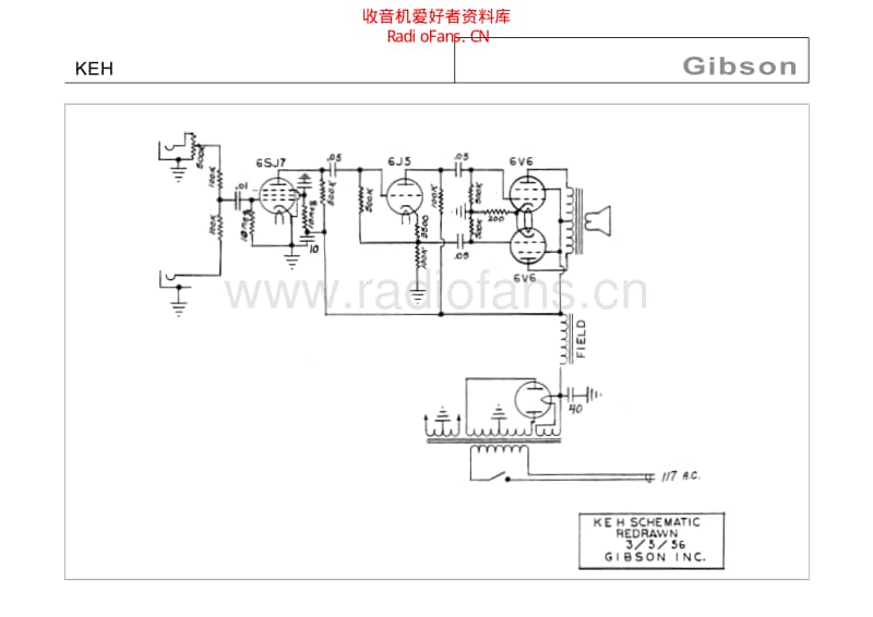 Gibson_keh 电路图 维修原理图.pdf_第1页