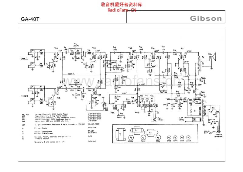 Gibson_ga_40t 电路图 维修原理图.pdf_第1页