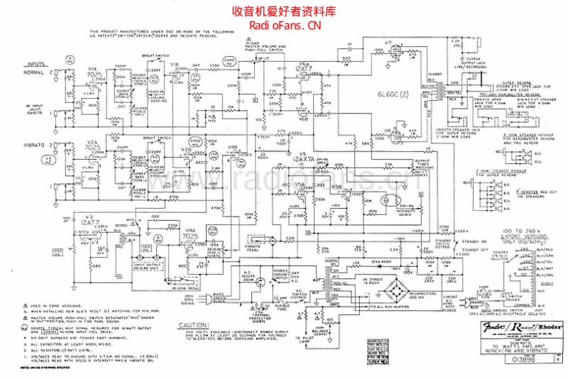 Fender_ultralinear_pro_rev 电路图 维修原理图.pdf_第1页