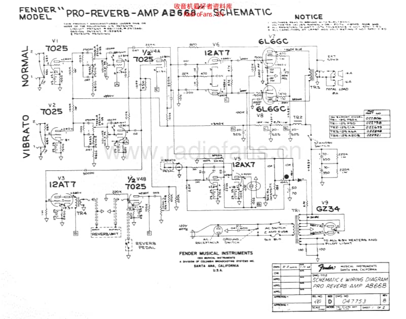 Fender_proreverb_ab668_schem 电路图 维修原理图.pdf_第1页