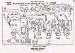 Fender_bandmaster_aa763_layout 电路图 维修原理图.pdf