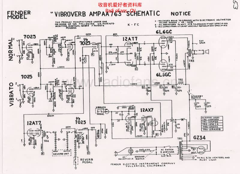 Fender_vibroverb_aa763_schematic 电路图 维修原理图.pdf_第1页