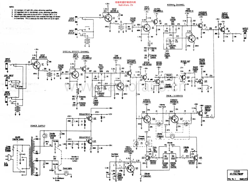 Gibson_lespaul_preamp 电路图 维修原理图.pdf_第1页