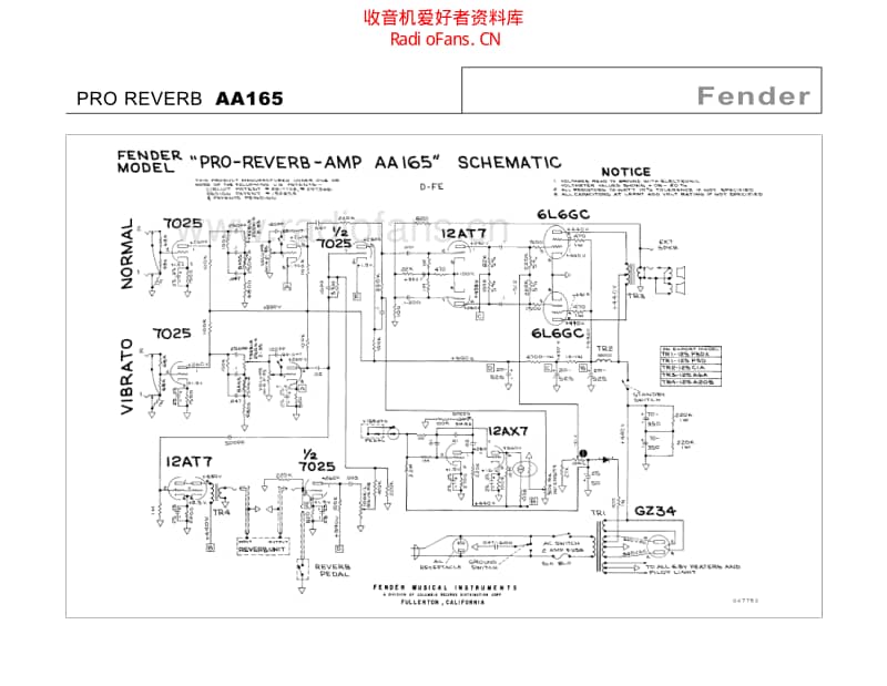 Fender_pro_reverb_aa165 电路图 维修原理图.pdf_第2页