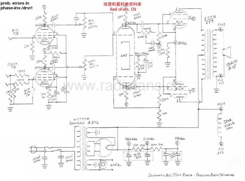 Fender_1946_pro 电路图 维修原理图.pdf_第1页