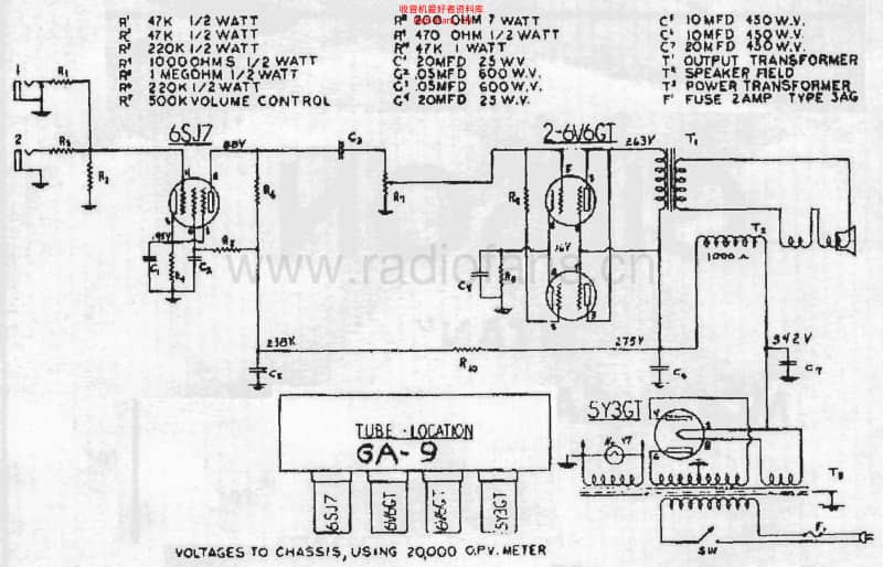 Gibson_ga9 电路图 维修原理图.pdf_第1页