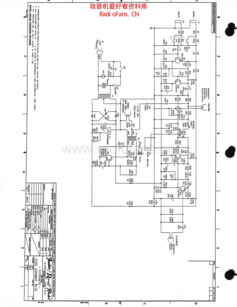 Fender_echochamber_old 电路图 维修原理图.pdf_第1页