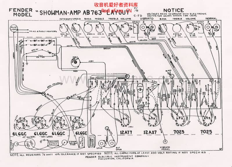 Fender_showman_ab763_layout 电路图 维修原理图.pdf_第1页