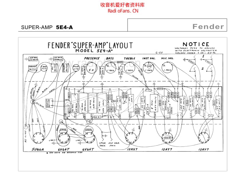 Fender_super_5e4a 电路图 维修原理图.pdf_第1页