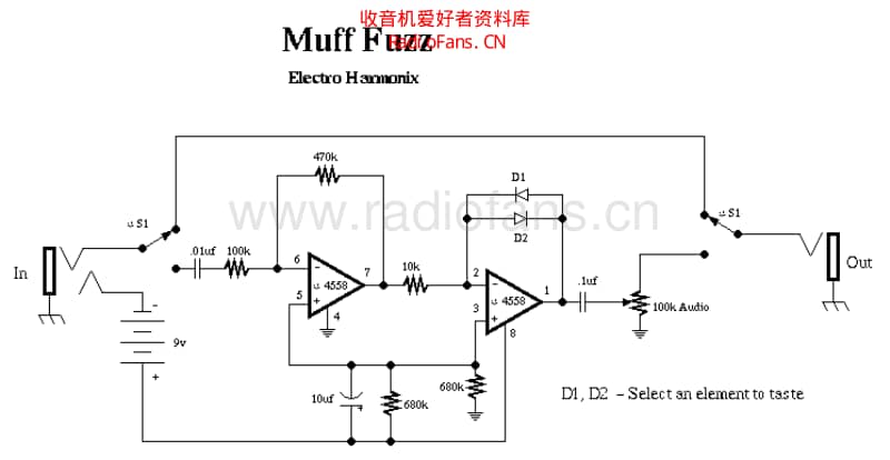 Eh_mufffuzz 电路图 维修原理图.pdf_第1页