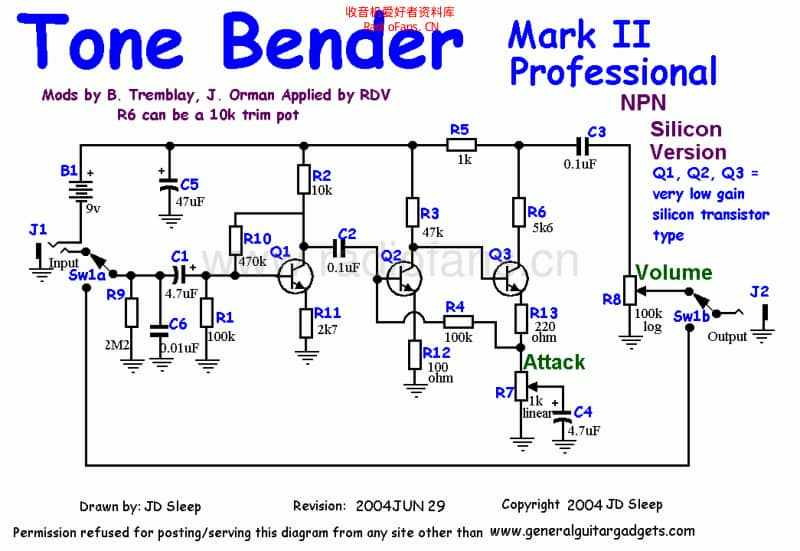 Ggg_colorsound_tonebenderpro_mkii_npn 电路图 维修原理图.pdf_第2页