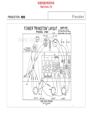 Fender_princeton_5d2 电路图 维修原理图.pdf