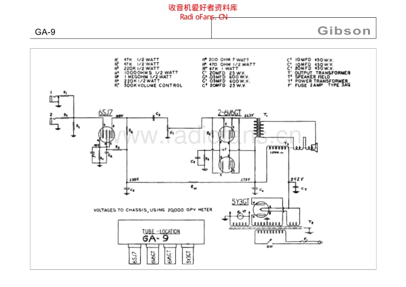 Gibson_ga_9 电路图 维修原理图.pdf_第1页