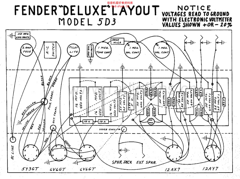 Fender_deluxe_5d3_schem 电路图 维修原理图.pdf_第2页