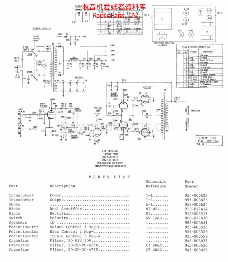 Gibson_thorbass 电路图 维修原理图.pdf_第1页