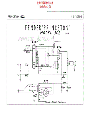 Fender_princeton_5c2 电路图 维修原理图.pdf