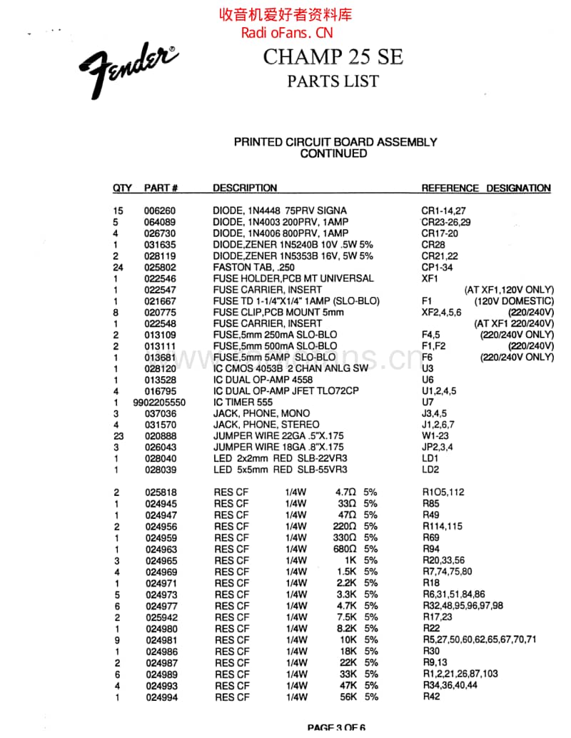 Fender_champ_25_se 电路图 维修原理图.pdf_第3页