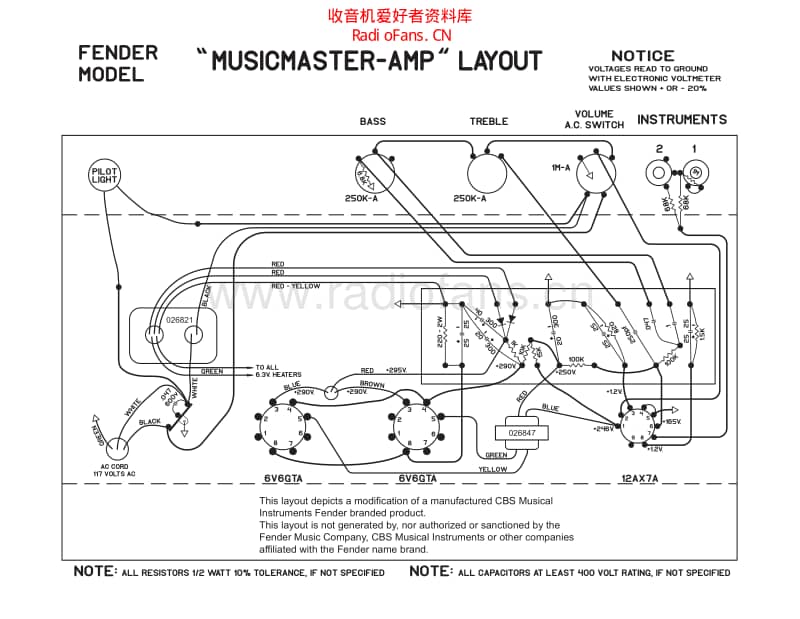 Fender_musicmaster_schem_layout 电路图 维修原理图.pdf_第2页