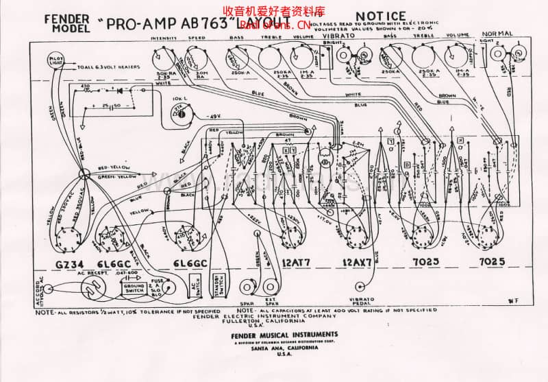 Fender_pro_ab763_layout 电路图 维修原理图.pdf_第1页