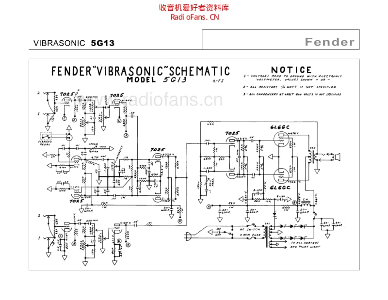 Fender_vibrasonic_5g13 电路图 维修原理图.pdf_第2页