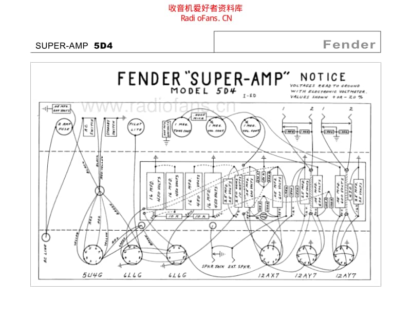 Fender_super_5d4 电路图 维修原理图.pdf_第1页