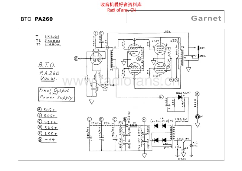 Garnet_pa260_bto_pa 电路图 维修原理图.pdf_第1页