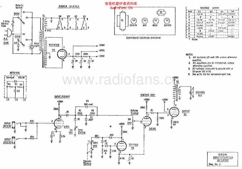 Gibson_ga_5t_67_skylark 电路图 维修原理图.pdf_第1页