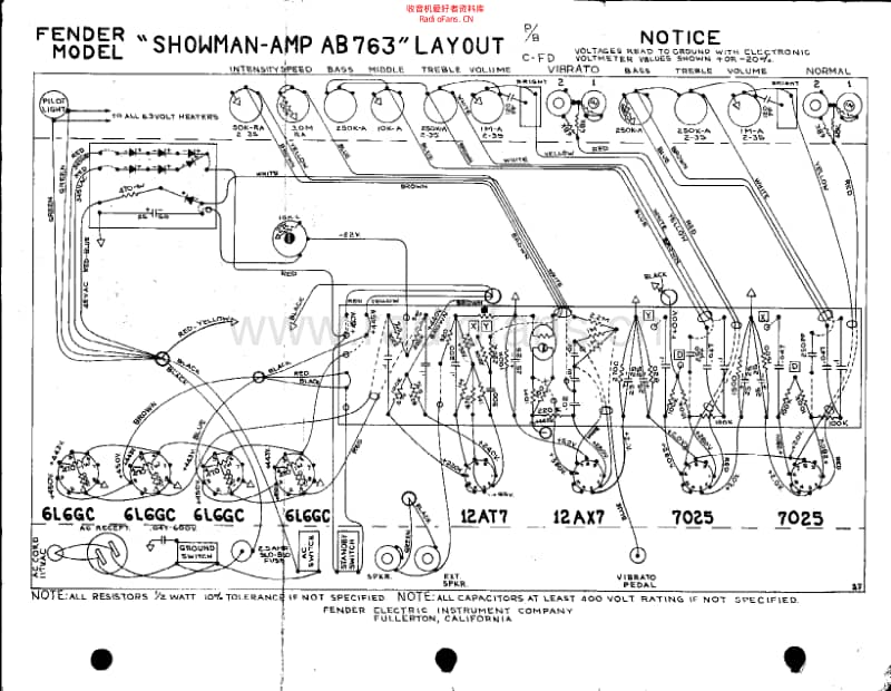 Fender_showman_ab763_schem 电路图 维修原理图.pdf_第2页