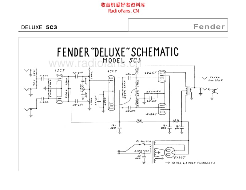 Fender_deluxe_5c3 电路图 维修原理图.pdf_第2页