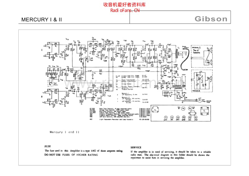 Gibson_mercury_i_ii 电路图 维修原理图.pdf_第1页