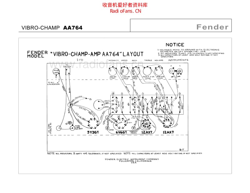 Fender_vibro_champ_aa764 电路图 维修原理图.pdf_第1页