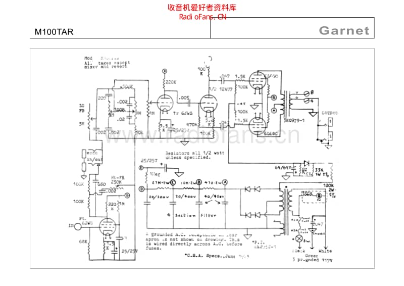 Garnet_m100tr_mann 电路图 维修原理图.pdf_第1页