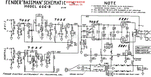 Fender_bassman_6g6b_schem 电路图 维修原理图.pdf