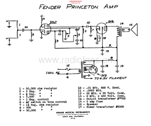 Fender_princeton 电路图 维修原理图.pdf