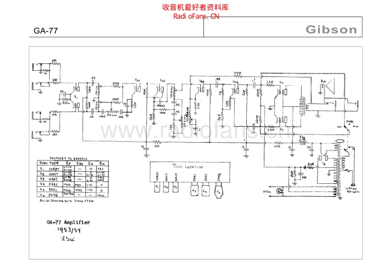 Gibson_ga_77 电路图 维修原理图.pdf_第1页