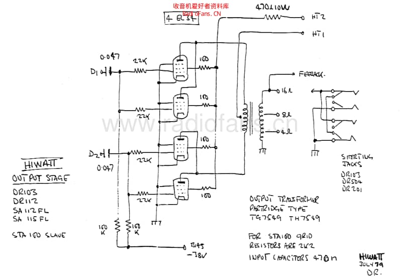 Hiwatt_100w_dr112 电路图 维修原理图.pdf_第2页