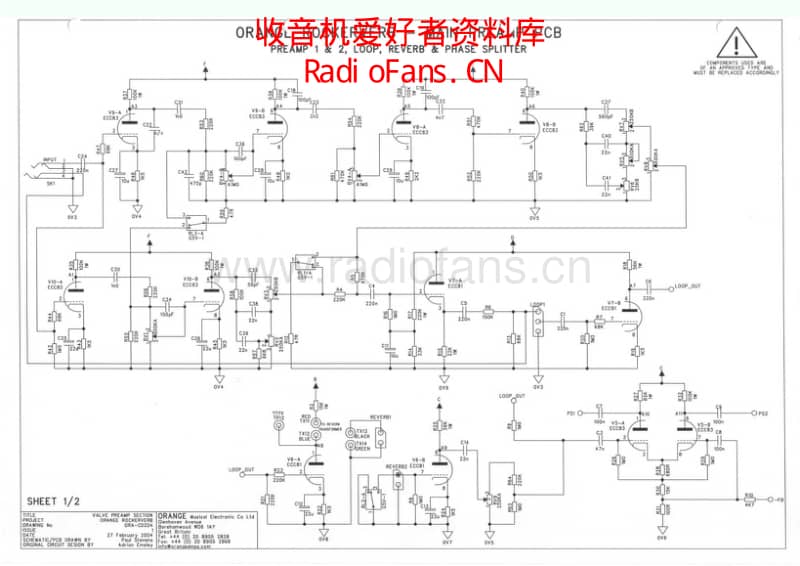 Orange_rockreverb_50w 电路图 维修原理图.pdf_第1页